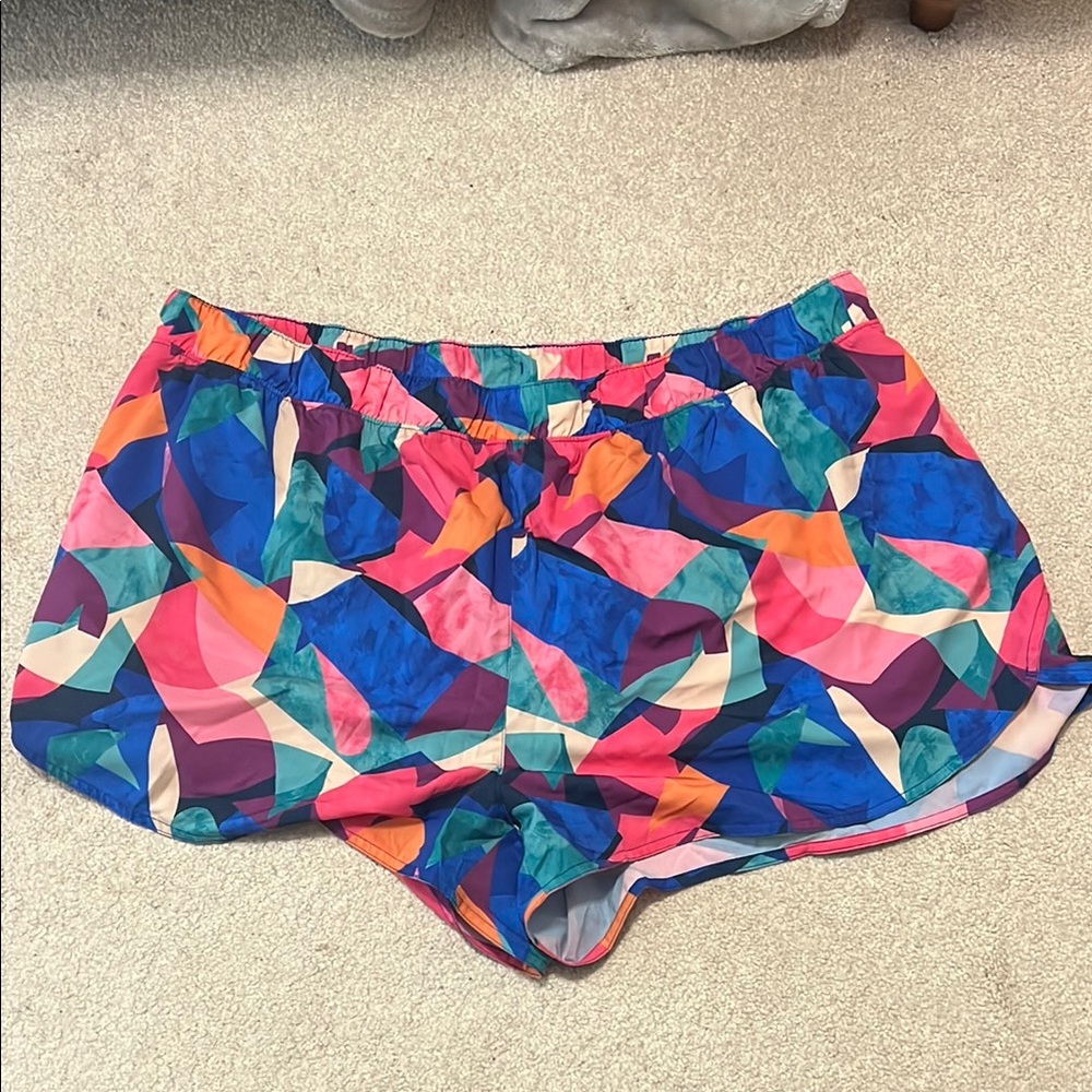 Colorful Geometric Women's Athletic Shorts